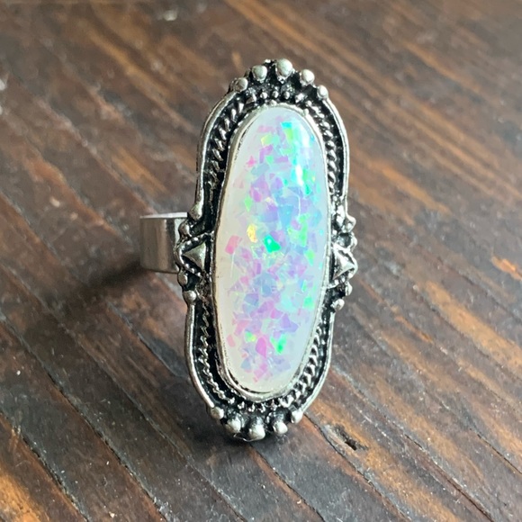 ✨NWT✨Large Opal Sterling Silver Ring - Picture 8 of 9